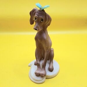 1973 Wilton Dog Cake Topper 2.5" Chicago Plastic Vintage